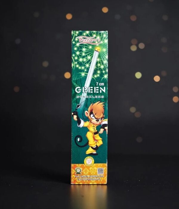 7 CM Green Sparklers | 1 Box | 10 Pcs