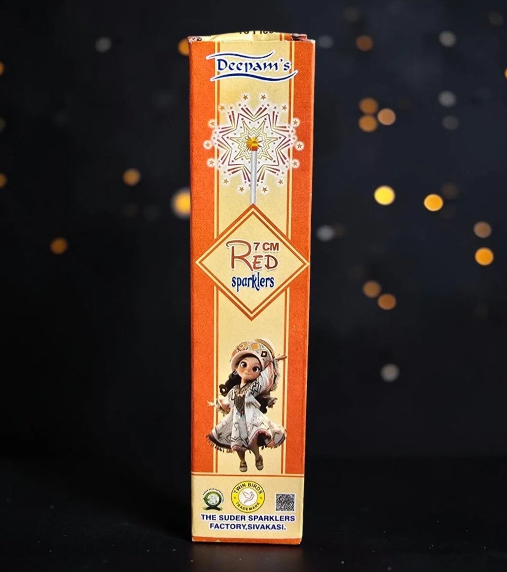 7 CM Red Sparklers | 1 Box | 10 Pcs