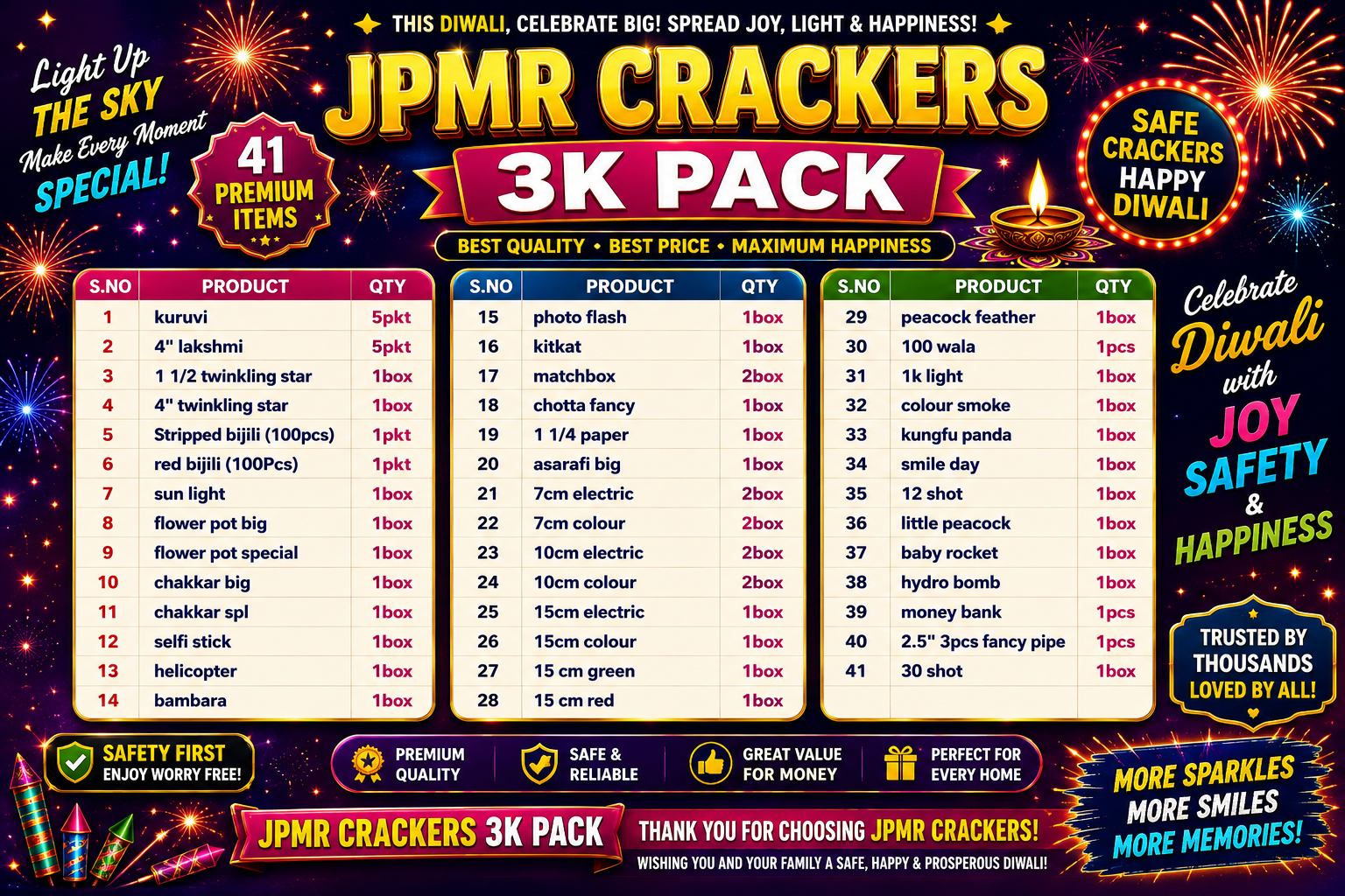 3000 Packs